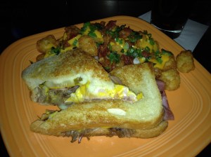 Cuban Sandwich with Loaded Tater Tots