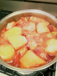 Our little friends in sauce with some potatoes!