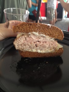 Pelaccio Pork Burger Side Cut